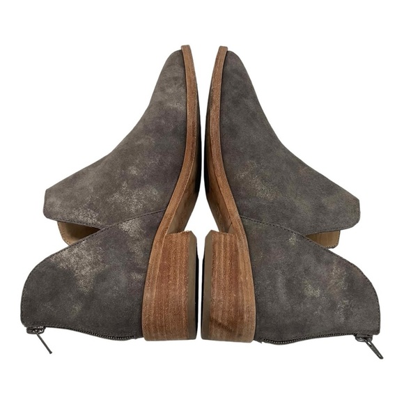 Vaneli Frappe Gray Metallic Suede Point Toe Casual Ankle Boots Women’s 8.5 - Picture 8 of 13